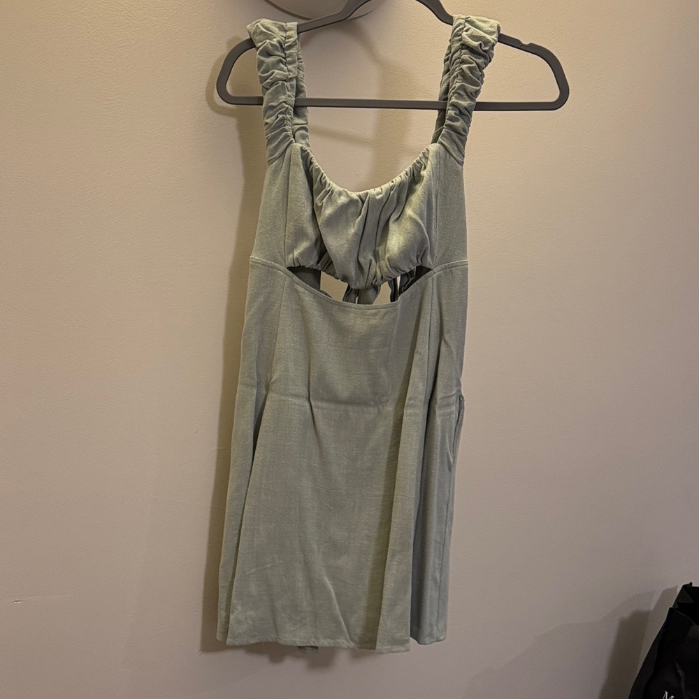 Elegant Sage Green Mini Dress